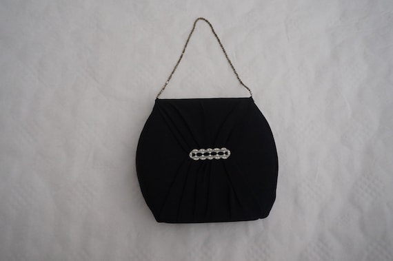 Black Cloth Evening Bag 50's