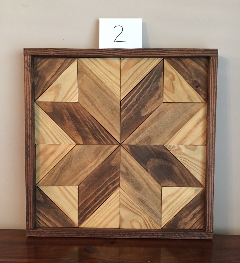 Star Quilt Square Pallet Wood Wall Art Unique Handmade Item Etsy