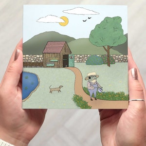 Frog Greeting Card For Gardeners, Beautiful Illustrated Card, For Nature Lovers, Blank Card Suitable For Many Occasions