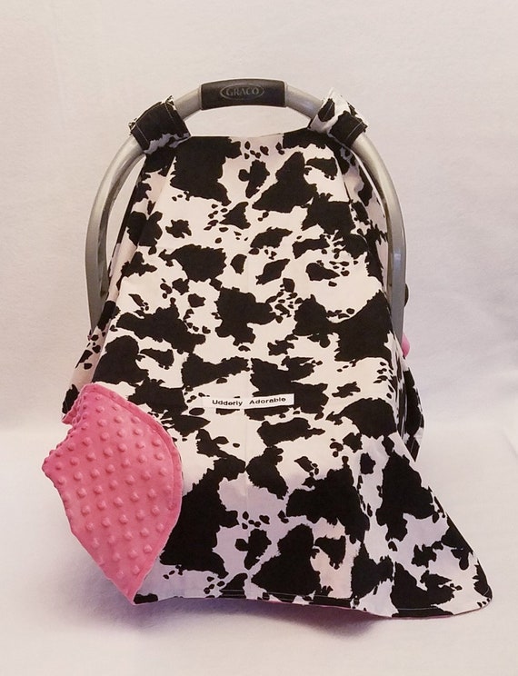 Car Seat Canopy Black White Cow N Pony Baby Cotton With Car Seat Canopy Black White Cow N