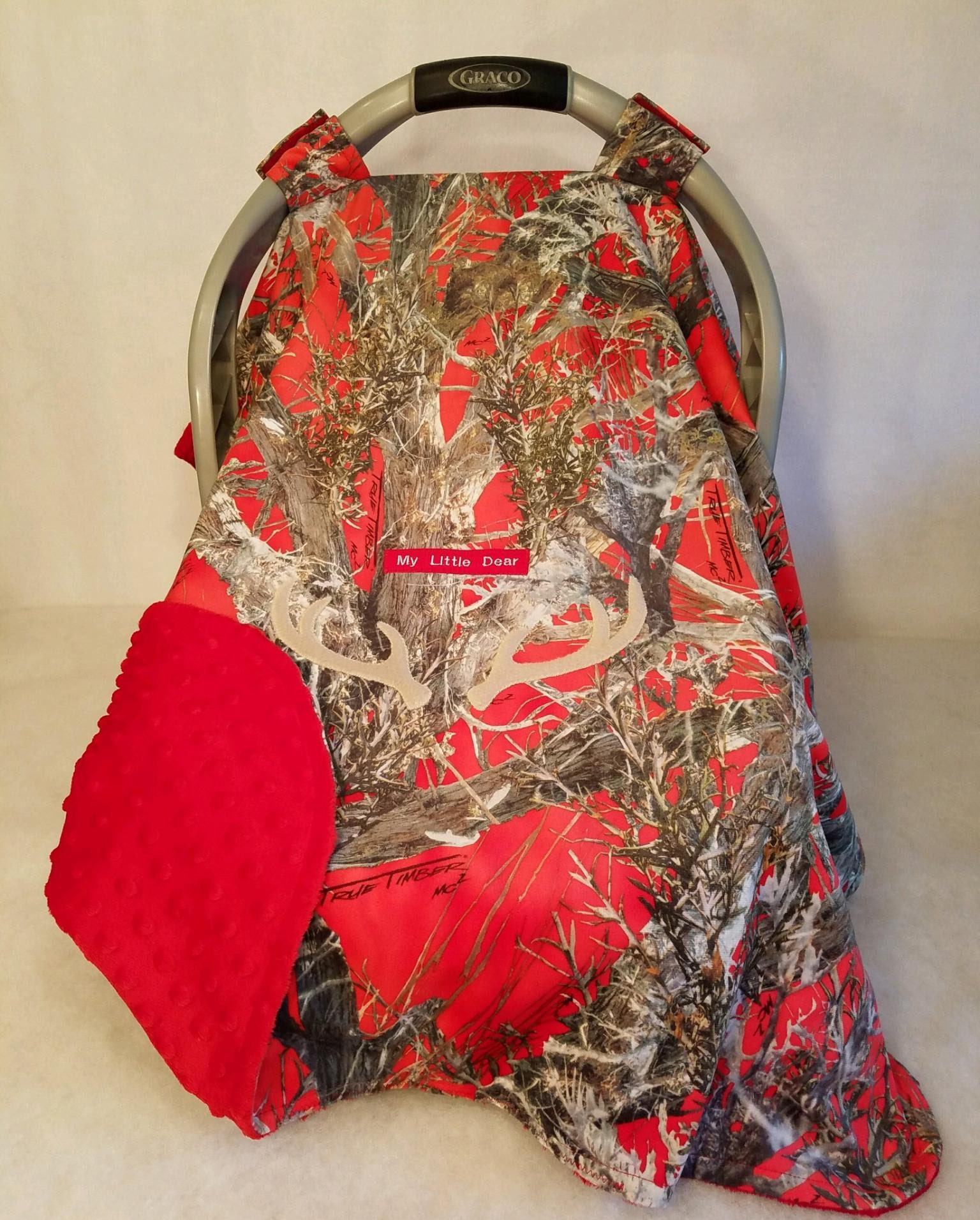 Car Seat Canopy Cover True Timber White Snow Fall Camo Baby Etsy