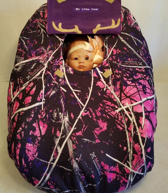 Car Seat Cover Muddy Girl Camo Baby With Purple Fleece Lining - Car Seat Cover Camo Baby Carrier Car Seat Cover Muddy Girl Camo Baby With Purple Fleece Lining - Car Seat Cover Camo Baby Carrier