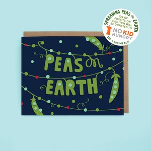 Peas on Earth Holiday Card - 10% dei profitti donati a No Kid Hungry