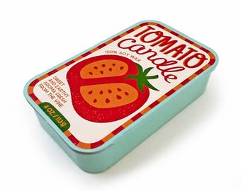 Tomato Candle – Hand-Poured Natural Soy 2-Wick Candle, Unique Home & Kitchen Gift