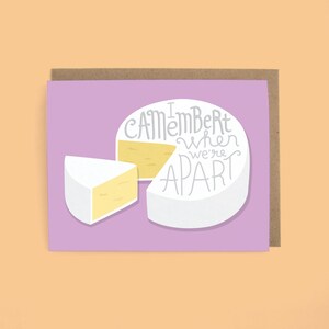 Camembert sinto sua falta - cartão de felicitações