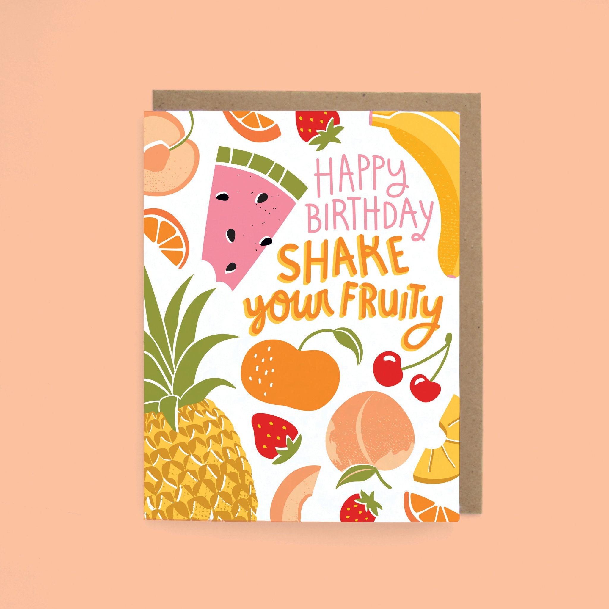 Greeting Card Birthday Card Fruit Food Pun Etsy