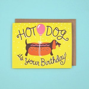 Hot Dog Geburtstag - Grußkarte