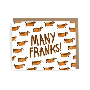 Many Franks Thank You Card - Greeting Card, Appreciation Card