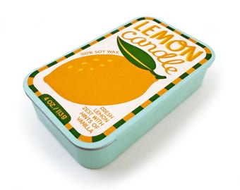 Lemon Candle – Hand-Poured Natural Soy 2-Wick Candle, Unique Home & Kitchen Gift