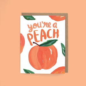 Merci, vous êtes une pêche - Carte de vœux