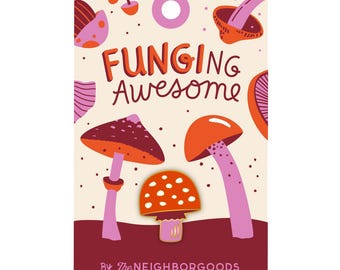 Spilla smaltata a forma di fungo Spilla a forma di fungo Accessorio