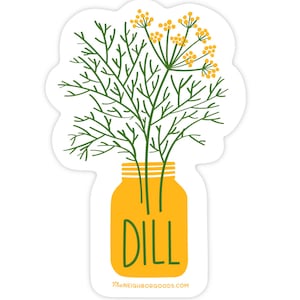 Dill sticker, food sticker, sticker, vinyl sticker, herb sticker