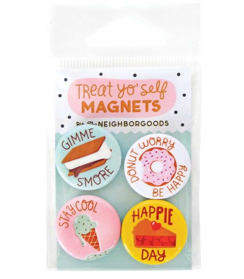 doughnut magnet treat magnets ice cream magnet pie magnet donet magnet Treat Yo Self magnets s/'more magnet