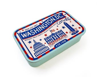 Washington DC Candle – Hand-Poured Natural Soy 2-Wick Candle, Unique Home & Kitchen Gift