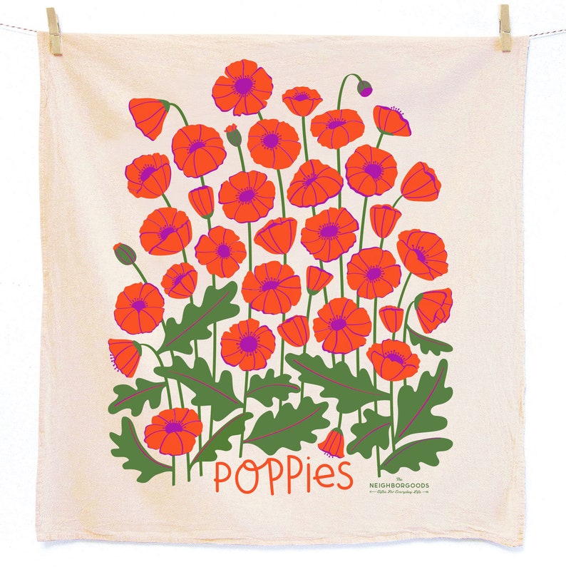 TheNeighborgoods Poppies Dish Towel