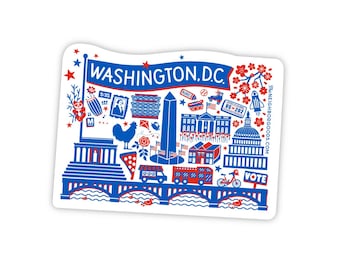 Washington DC Landmarks - Vinyl Sticker