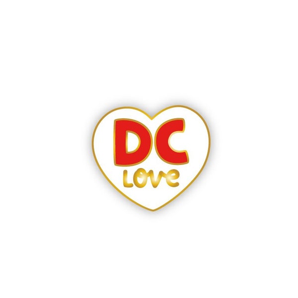 DC Love -  Enamel Pin Washington DC Pin District of Columbia Accessory