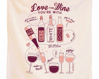 Wine Lover - Dish towel, Kitchen Towel, Tea Towel