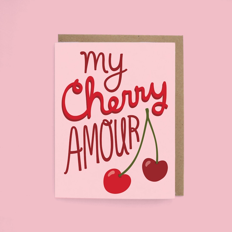 My Cherry Amour Greeting Card image 1