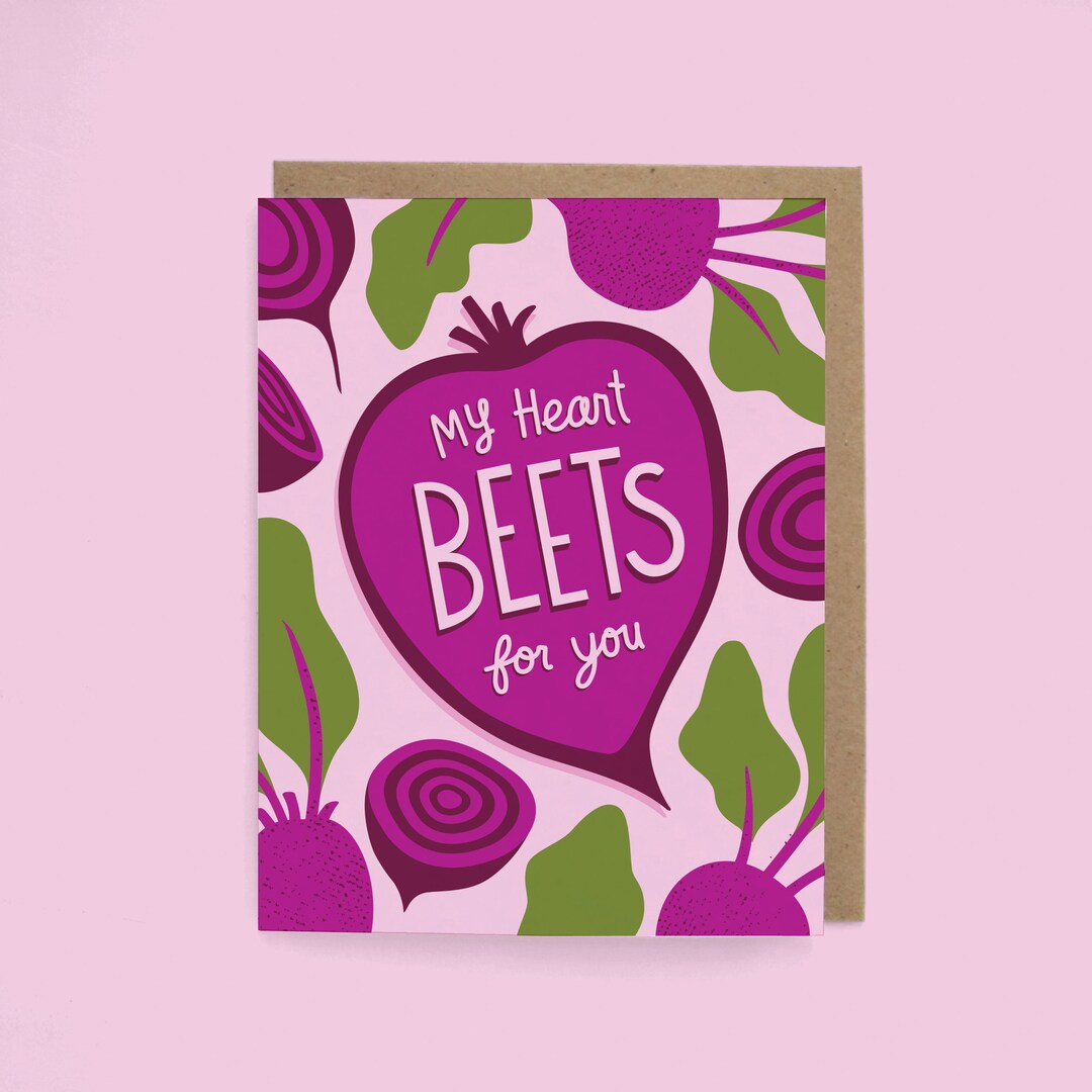 Greeting Card Stationery Love Card Beets Card Etsy