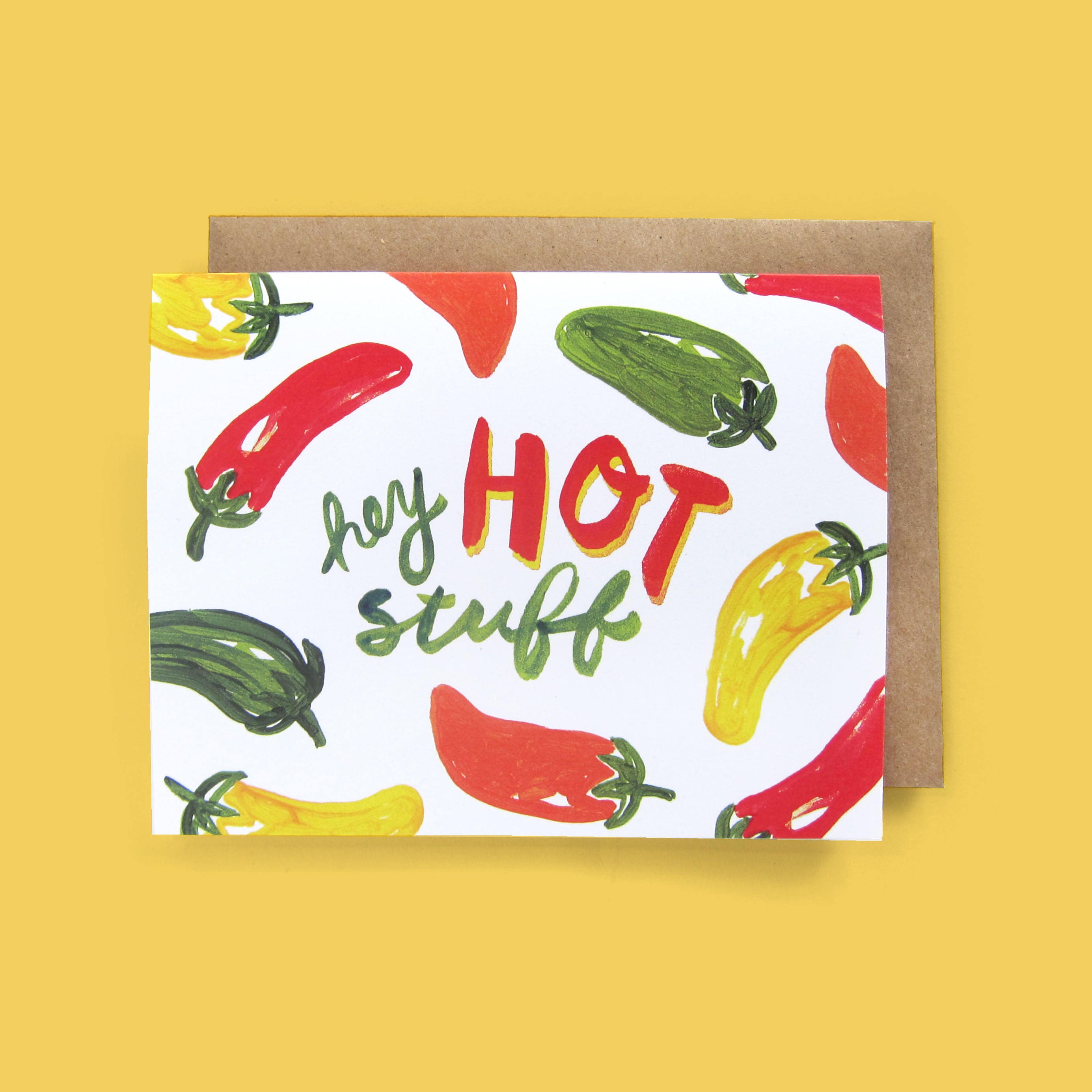 Greeting Card Stationery Love Card Hot Peppers Food Themed Etsy