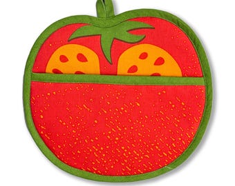 Tomatentopflappen mit Tasche