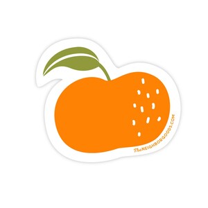Clementine sticker, food sticker, sticker, vinyl sticker, fruit sticker