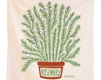 Rosemary Herb - Dish towel, Kitchen Towel, Tea Towel