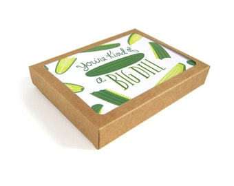 Big Dill Pickle - Tomma gratulationskort, set med 8