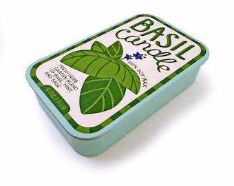 Basil Candle – Hand-Poured Natural Soy 2-Wick Candle, Unique Home & Kitchen Gift
