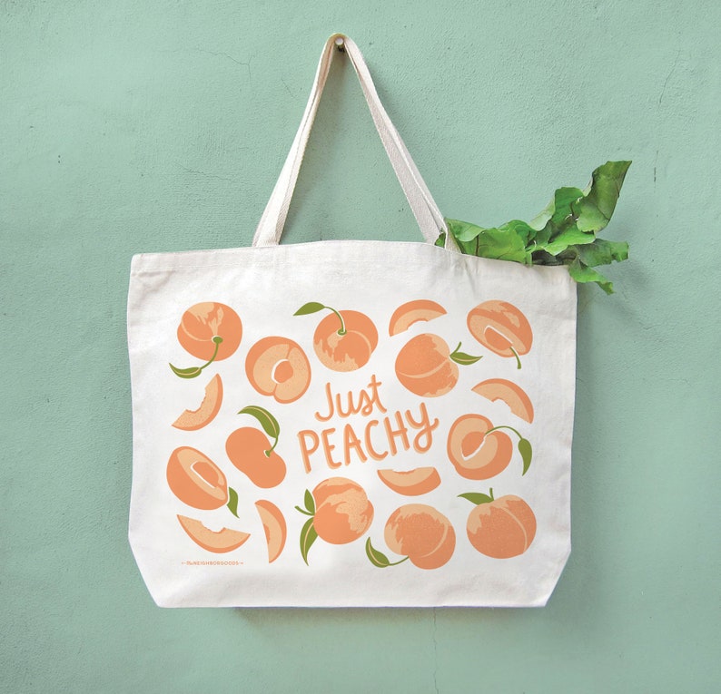Peach Tote Bag image 1