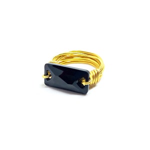 Swarovski Ring, Crystal Ring, Transparent Crystal, Modern, Gold Ring, Golden, Elegant, Women Gift, Gift Her, Gift Idea, Christmas Gift, Her