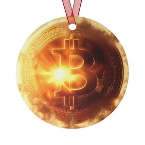 Bitcoin Ornament - Bitcoin Metal Christmas Ornaments