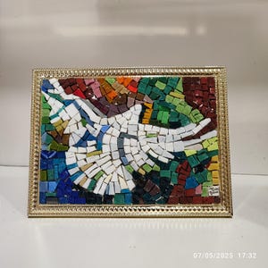 mosaic dove painting by Gottuso
