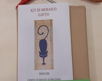 Kit di mosaico Gatto con video lezione completo di attrezzatura