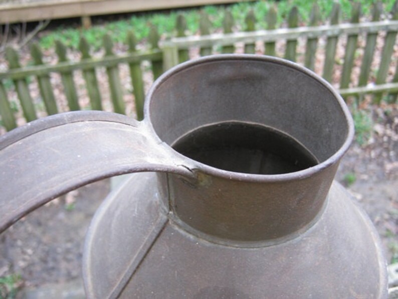 Rustic Water Jug With Handle Metal With Some Rust Home Etsy