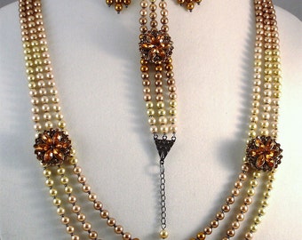 Pearls and crystals set