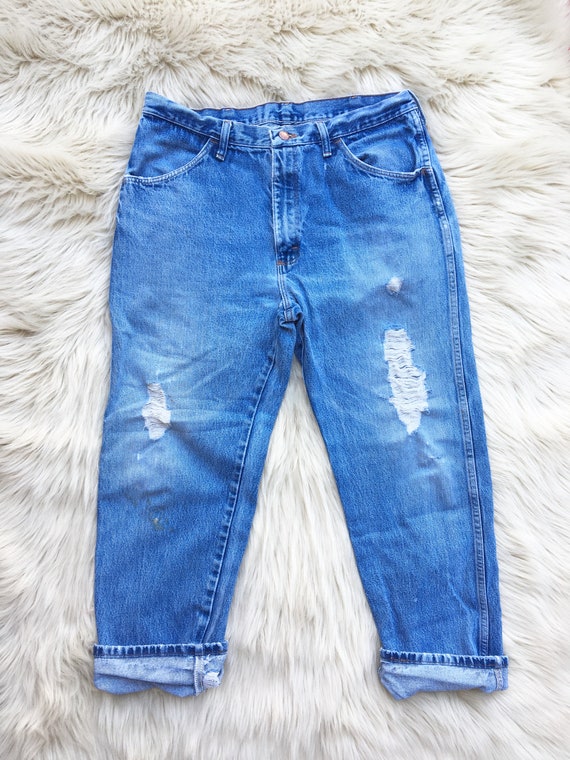 Vintage Distressed Rustler Boyfriend Jeans