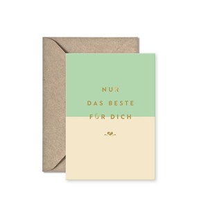 Minikarte ZIRKUS mintcreme / Mini-Glückwunschkarte / Nur das Beste für dich / Colourblocking / kleine Karte / modern