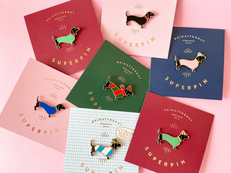 Dachshund SuperPin / Negro / Insignia Dachshund / Pin de esmalte Dachshund / Teckel / Dachshund / Insignia / Accesorio Dachshund / Colgante Dachshund imagen 4