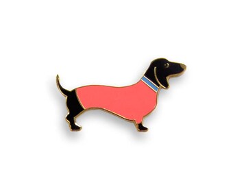 Dachshund Enamel-Pin // Red // Sausage Dog Pin