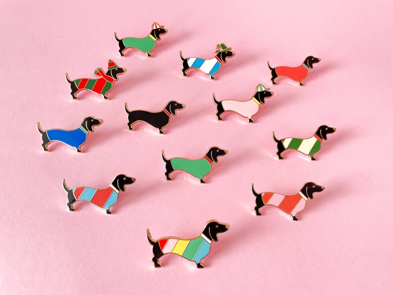 Dackel SuperPin / schwarz / Dackel-Anstecker / Dachshund Enamel-Pin / Teckel / Dackel / Anstecker / Dackel-Accessoire / Dackel-Anhänger Bild 7