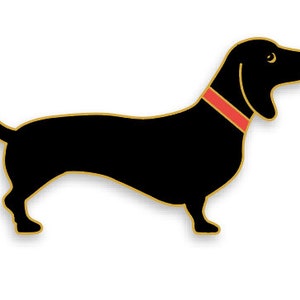 Dackel SuperPin / schwarz / Dackel-Anstecker / Dachshund Enamel-Pin / Teckel / Dackel / Anstecker / Dackel-Accessoire / Dackel-Anhänger Bild 9