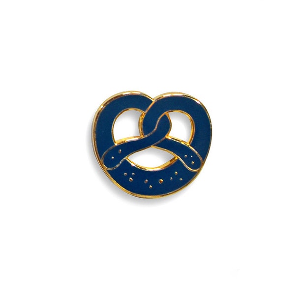 Pretzel pin // "Brezn SuperPin" dark blue // Pretzel pin