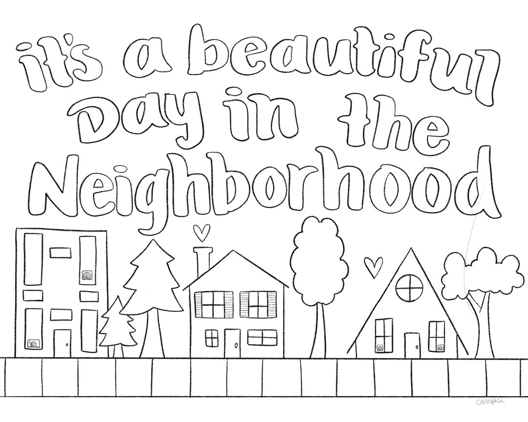 Neighborhood Coloring Page Neighborhood Coloring Page