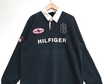 VINTAGE TOMMY HILFIGER Atletica Grande Logo Felpa Maglione VINTAGE TOMMY HILFIGER Atletica Grande Logo Felpa Maglione
