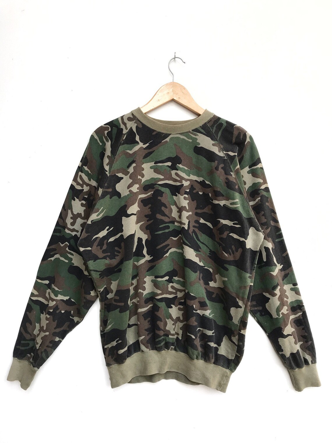 Vintage Camouflage Sweatshirt / Street Fashion / Vintage Army Etsy