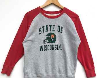 Vintage State Of Wisconsin Sudadera / Wisconsin Sudadera / Camisa Delación / Wisconsin Pullover