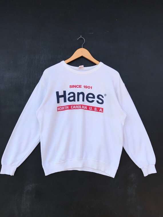 Vintage Hanes Sweatshirt Hanes White Sweater Hanes