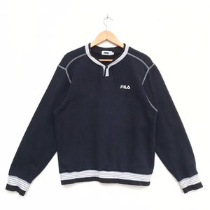 Vintage Fila Embroidery Logo Sweatshirt / Fila Sweater / Casual Clothing / Fila Sport Sweater / Fila Italia.. S111..